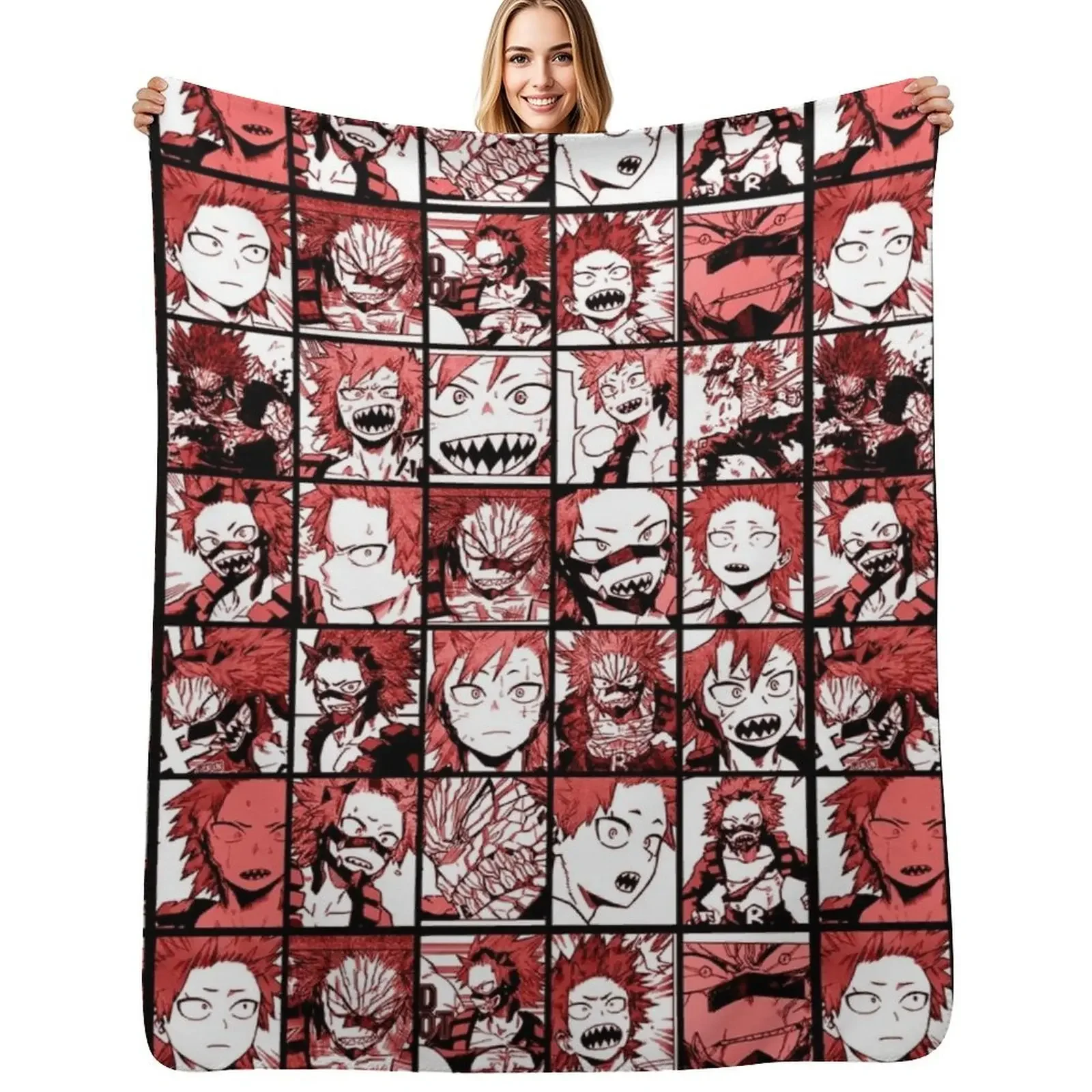 

BNHA Kirishima collage - color version Throw Blanket Soft for babies Beach Blanket