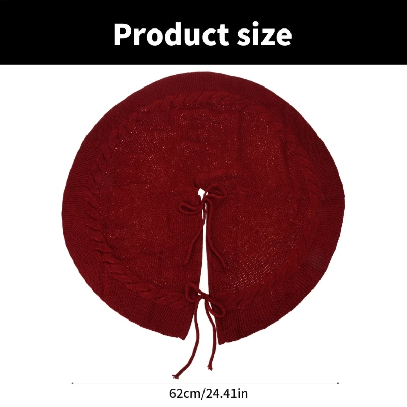 Saia árvore tricô com designs elegantes Decoração casa férias macia