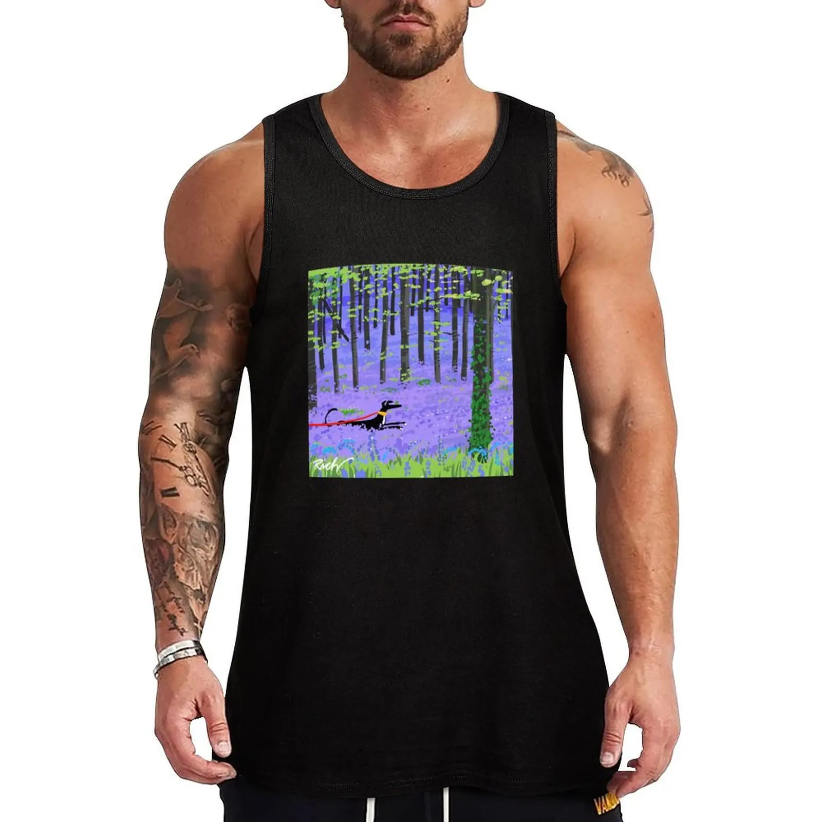 Bluebell Hound Tank Top t shirt men clothes clothing men vest men