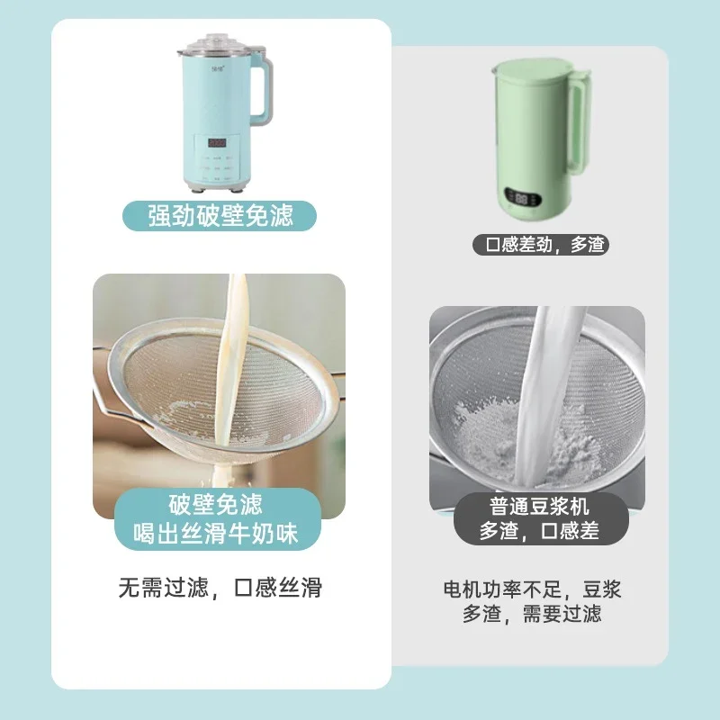 220V แบบพกพาถั่วเหลืองเครื่องทำโยเกิร์ตมัลติฟังก์ชั่ครัวเรือนขนาดเล็กผลไม้ถั่วอาหารเสริมความร้อน Juicer Mini Soymilk เครื่อง