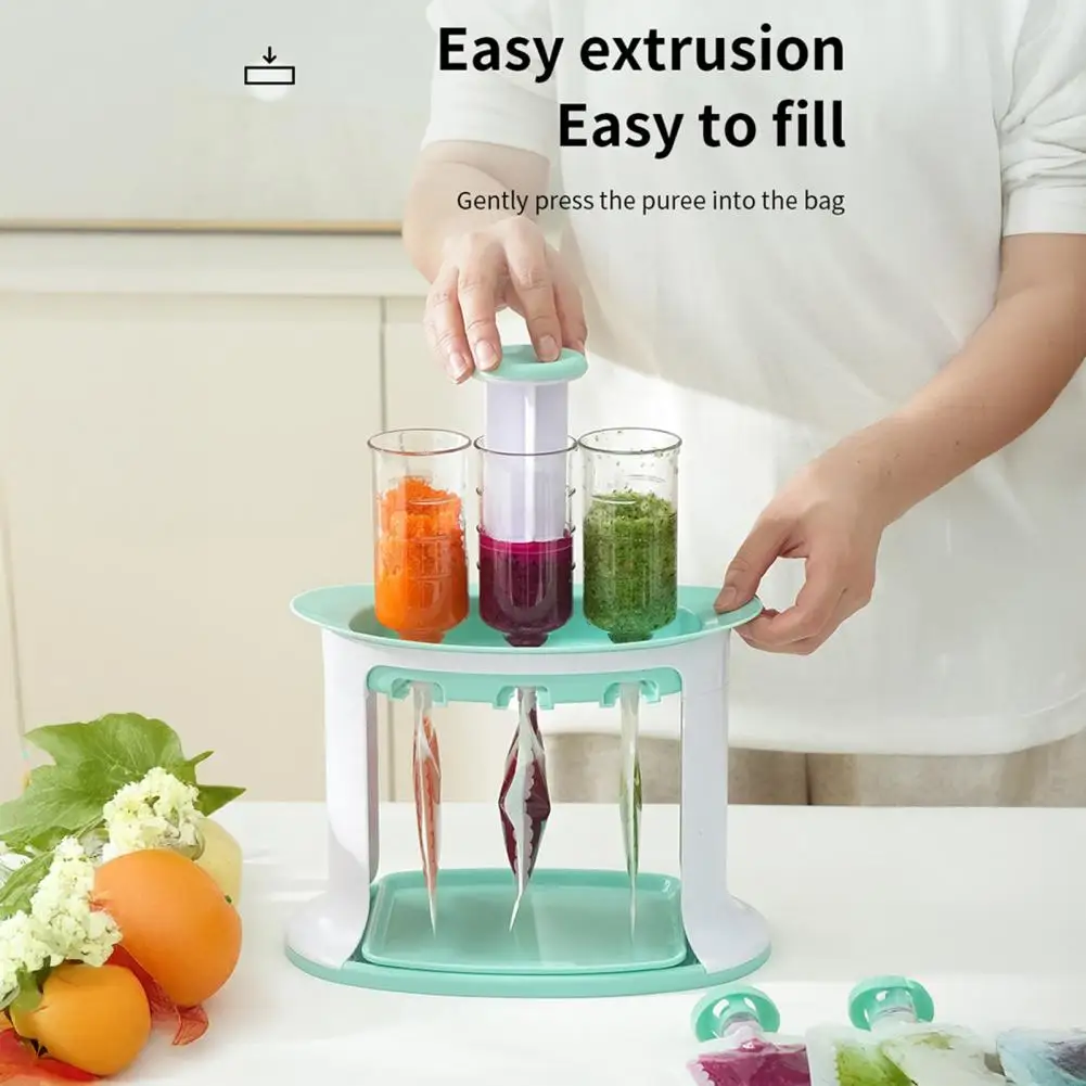 Fruit Puree Maker Station Bpa-free Food Squeeze Station Bpa-free Homemade Baby Food Squeeze Station with Reusable for Toddlers