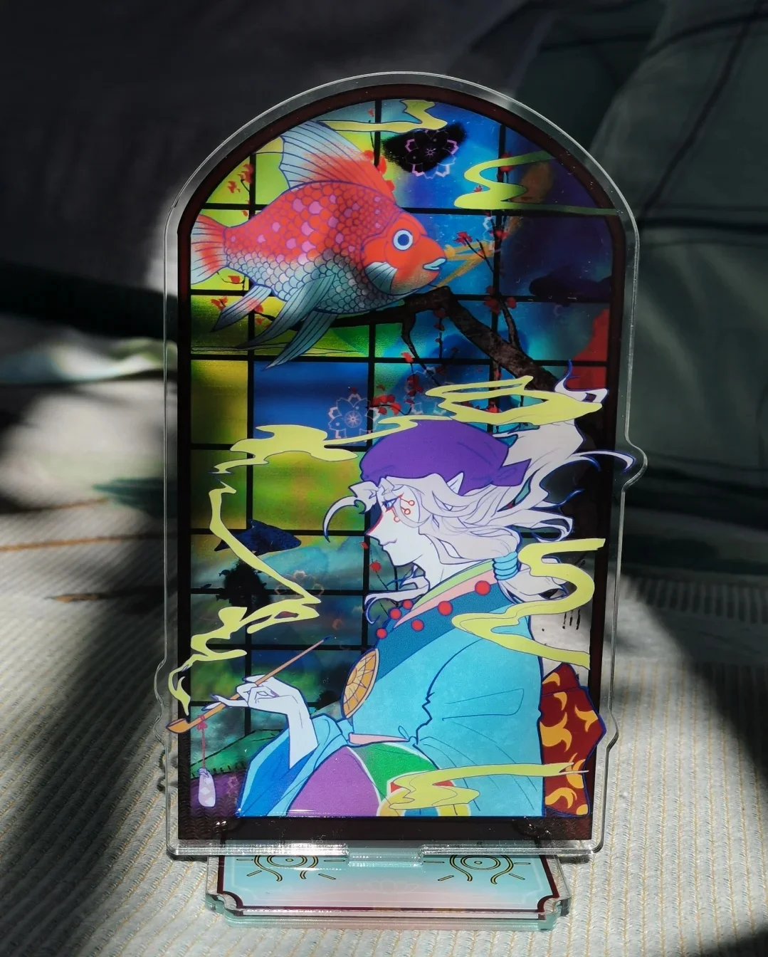 Kusuriuri Stained Window Acrylic Stand Figure Cute Room Decor Ornament Desk Display Mononoke Anime Goods Collection Friend Gift