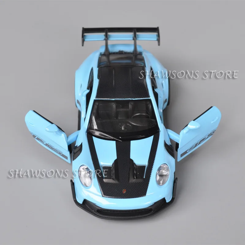 1:36 Model odlewany Metal Porsche GT3 RS Weissach samochody zabawkowe miniaturowa replika