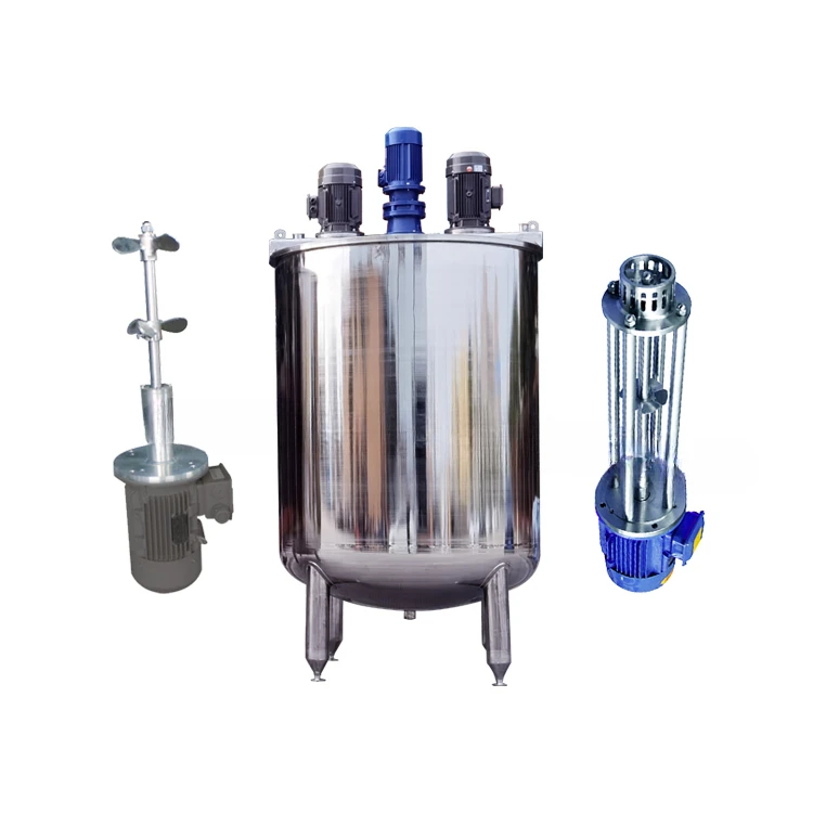 For chemical liquid soap making machine homogenizer mixer cosmetic heating stainless steel double jacketed mixing tank