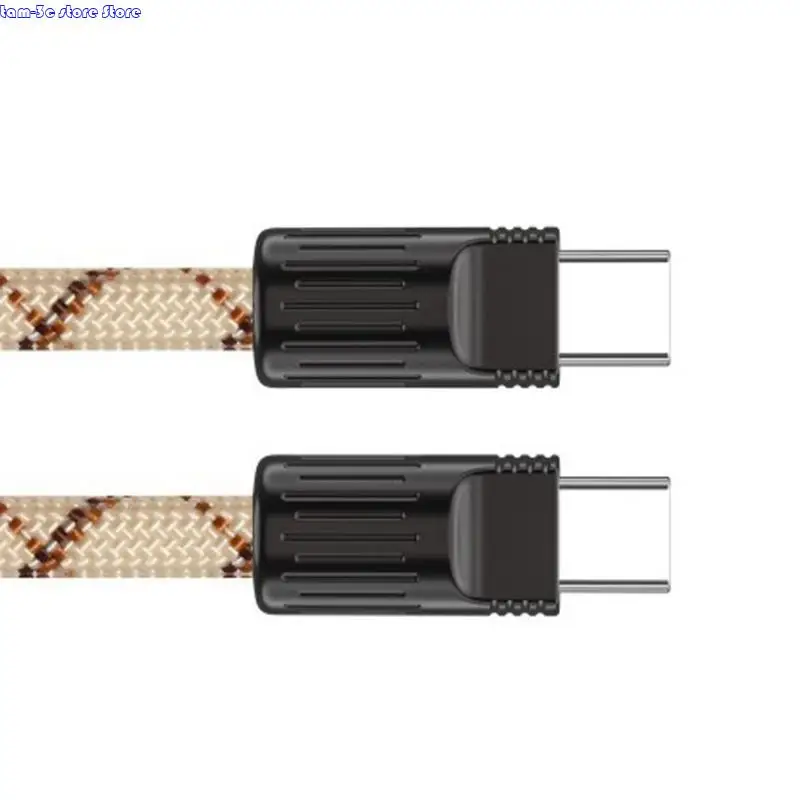 D0UA Несколько использования 60 Вт USB -тип C Зарядка C Зарядка/кабель передачи данных с плавным плетением Lanyard, 0,3 метра