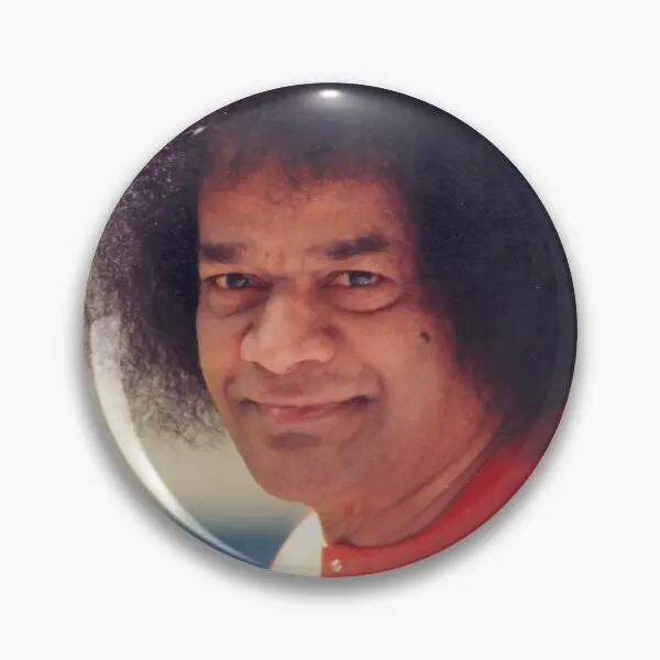 Sathya Sai Baba Straight Looking  Soft Button Pin Creative Women Decor Cute Metal Fashion Lapel Pin Hat Brooch Badge Lover