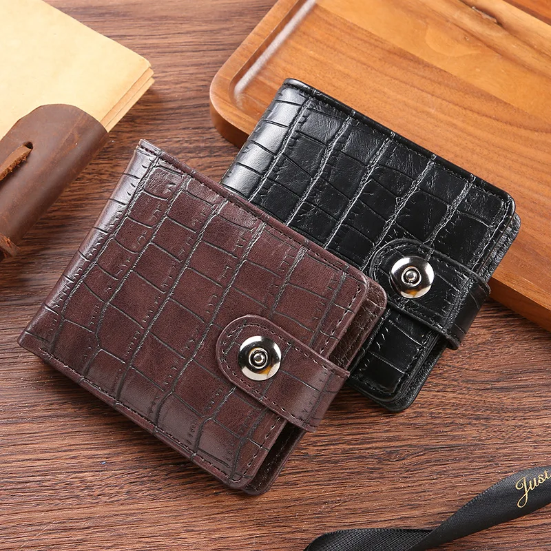 Small Hasp New Short Men Wallets Slim Card Holder Male Purses Luxury PU Leather Coin Pocket High Quality Small Men's Wallet