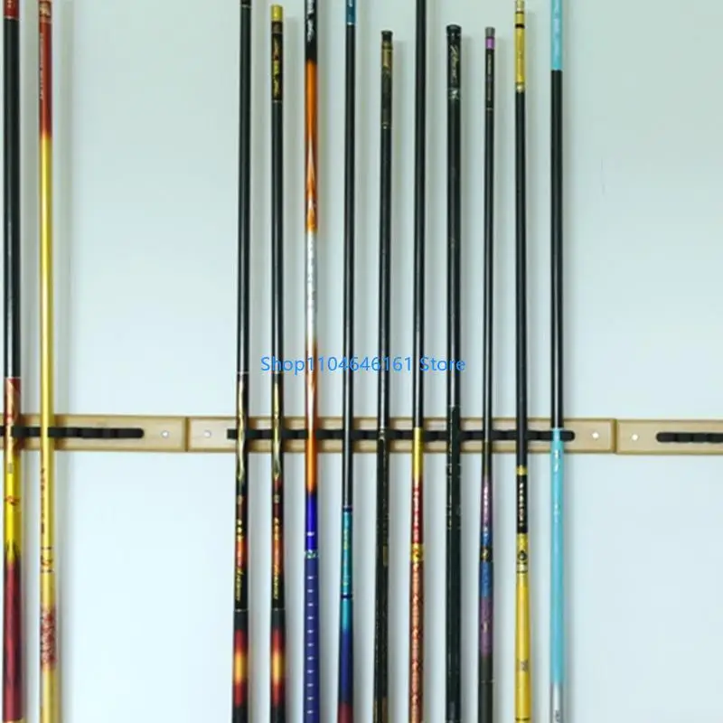 Storage Holder Fishing Poles Rack Holds 7/10 Rod Fishing Gear Equipment Organizers