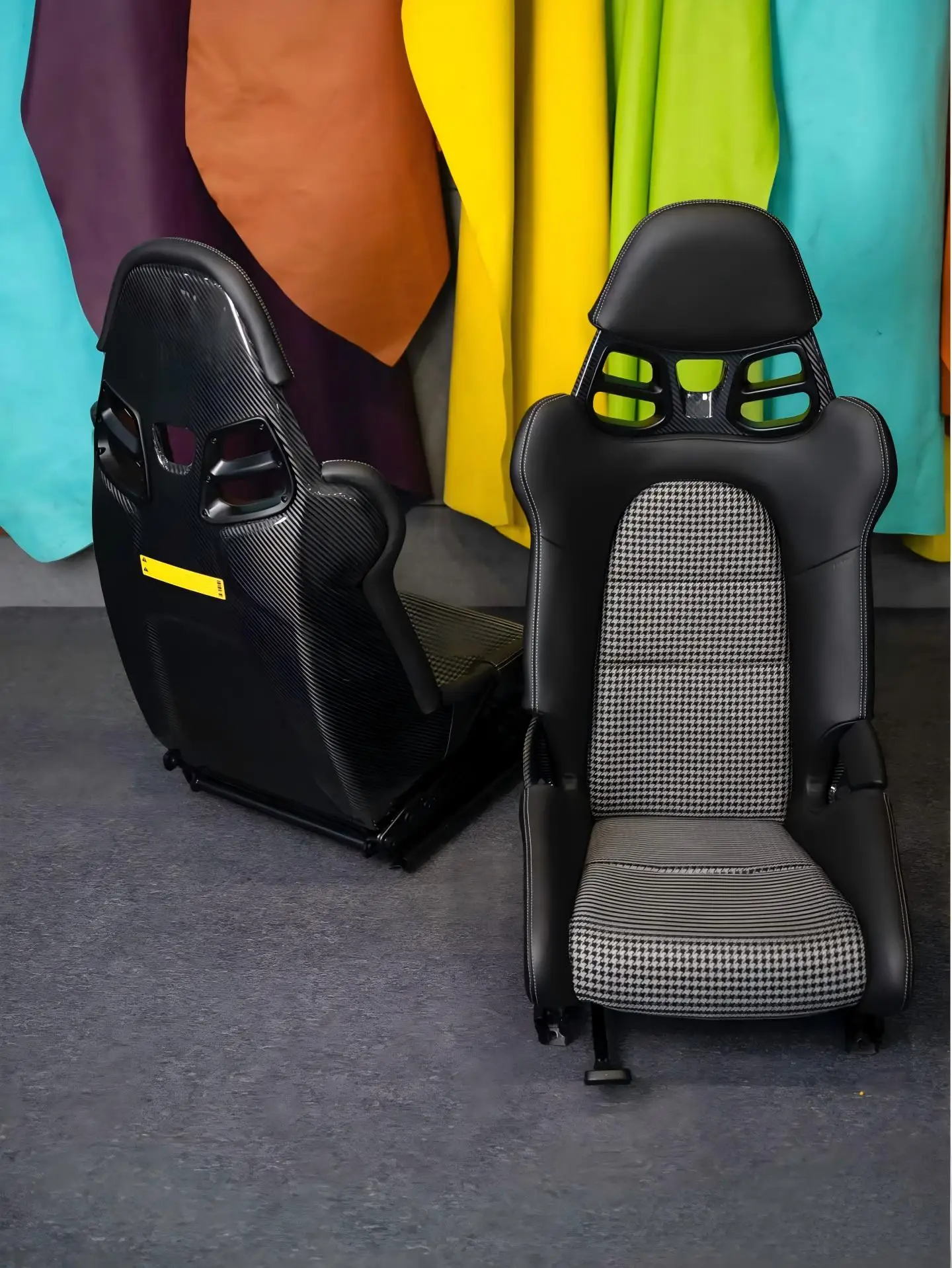 Custom Carbon Racing Bucket Seat Fit For Taycan GTS, Adjustable Sport Racing Seat Car Interior Modification Kit