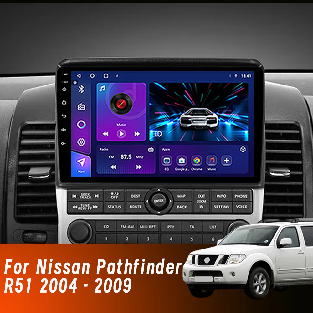 Android 14 Car Radio For Nissan Pathfinder R51 2004 - 2009 Carplay Multimedia Video Player GPS navigation No 2din DVD 4G WIFI BT