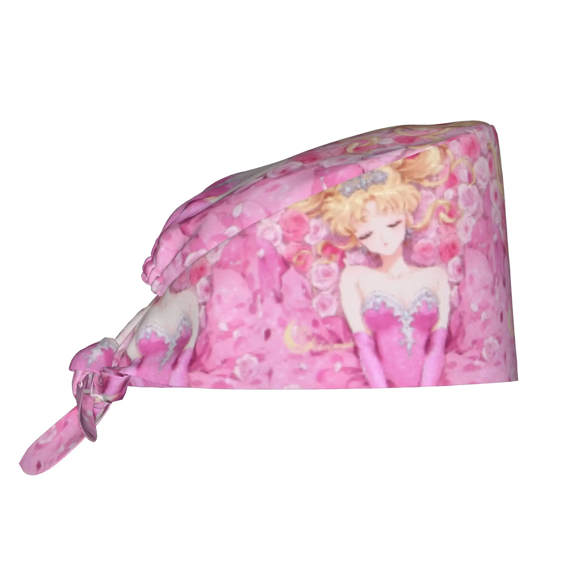 Gorro Quirúrgico Personalizado S-Sailors M-Moons Manga para Personal Médico, Hombres y Mujeres, Gorro de Chef