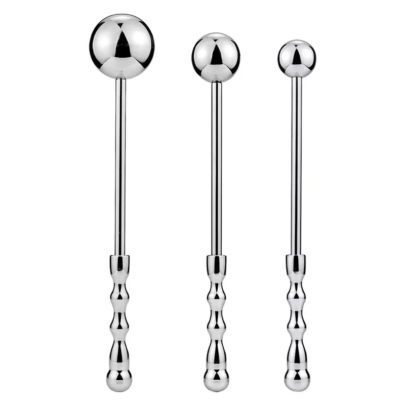 Male Stainless Steel Anal Plug Butt Beads G Spot Wand Male Prostate Massage Stick Double Dildo Vagina Sex Toy Anal Dildo