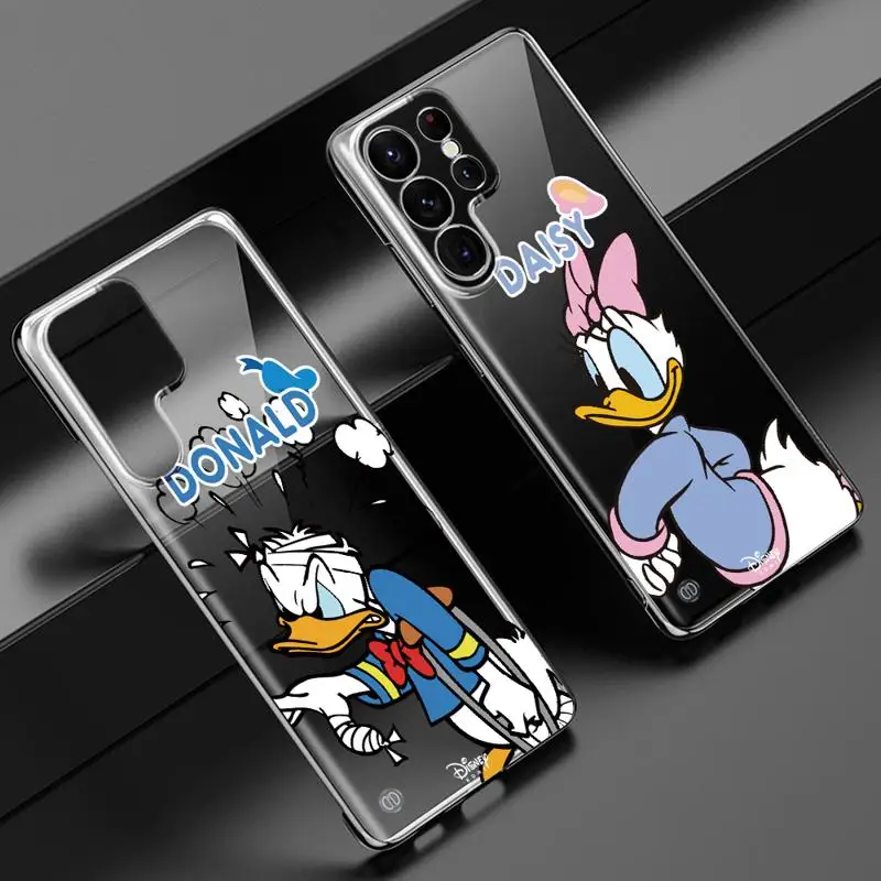 Mickey Donald Duck Gooy Goof phone case for Samsung Galaxy S24 s23 Ultra FE cases s20 s21plus s22 borderless cooling clear funda