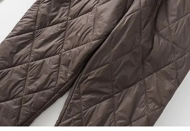 Winter Ultra Light Windproof Pants Quilted Warm Casual Snow Wear pantalones Womens Elastic High Waist Thick Baggy Sweatpant New