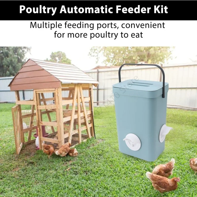 DIY Automatische Schwerkraft Huhn Feeder Regendicht Geflügel Feeder Port Reduzieren Verschütten Lebensmittel Bauernhof Huhn Ente Lebensmittel Controller Werkzeuge – Detail 4
