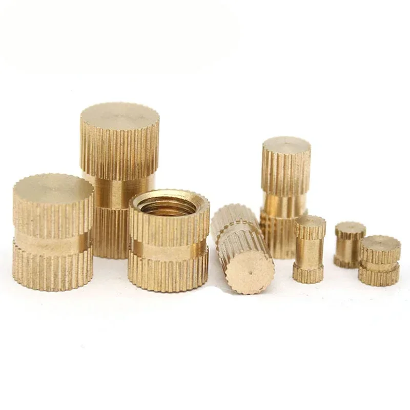 

AGTvQqux 5pcs M10 brass hot melt nuts sleeves blind hole muffs straight thread nut embedded covers nut muff 12mm outer diameter