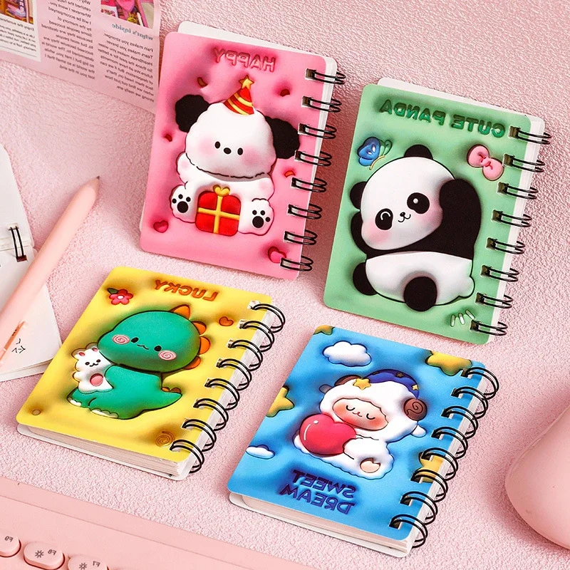 36Pcs Wholesale cartoon creative high-value student coil book, student cute book 3D three-dimensional mini notepad  stationery