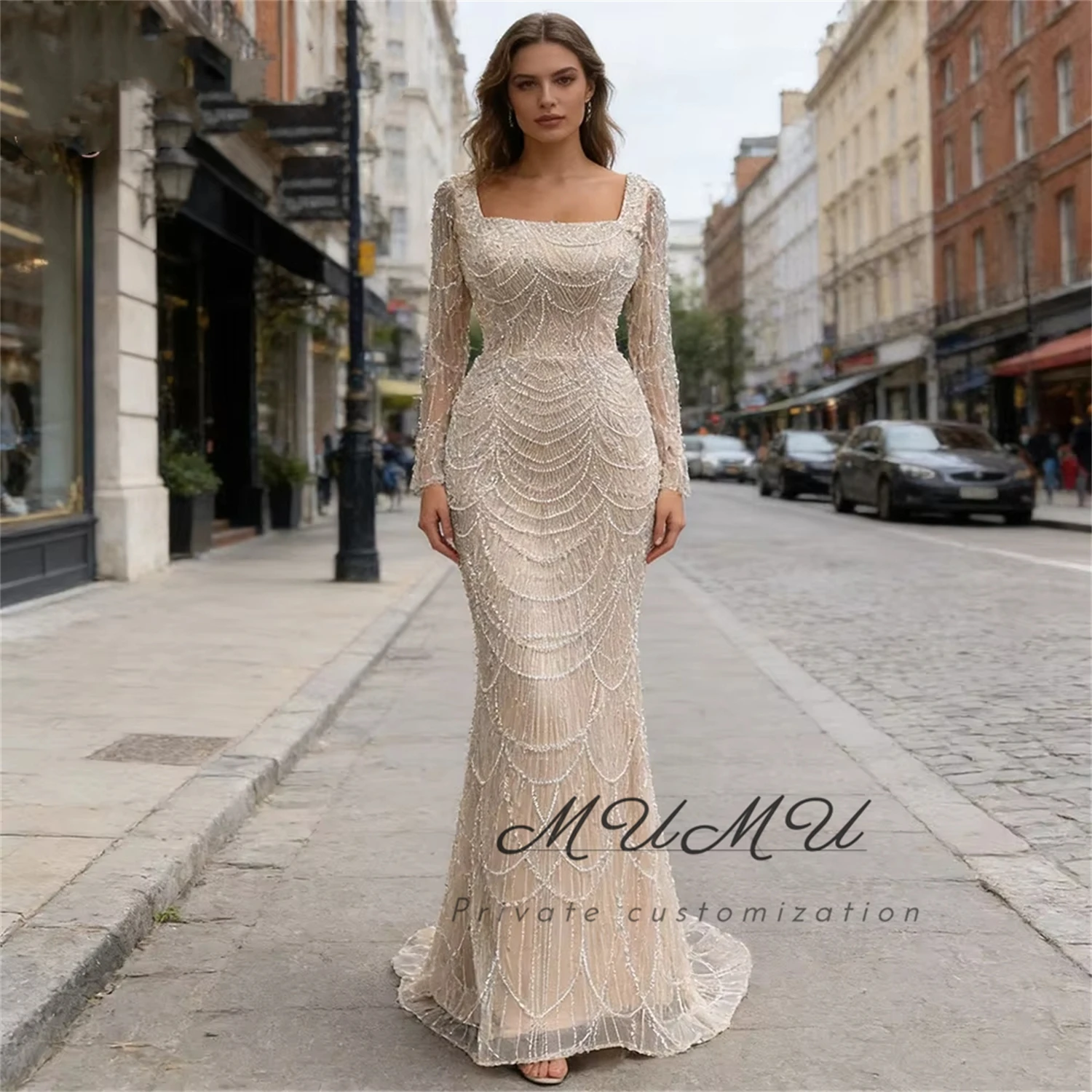 

MuMu Customized Prom Dresses for Special Occasions Evening Dresses Wedding فساتين سهرة Платье Вечернее Luxurious Evening Dresses
