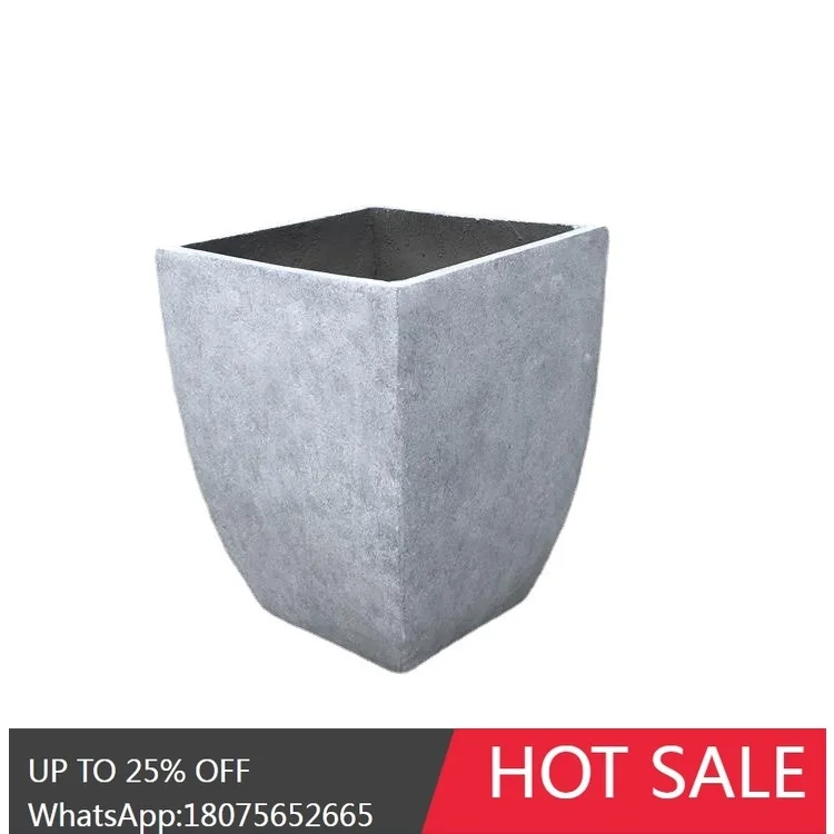 SGF Nordic Style Curved Square Cement Flower Pot Garden Micro Landscape Decoration