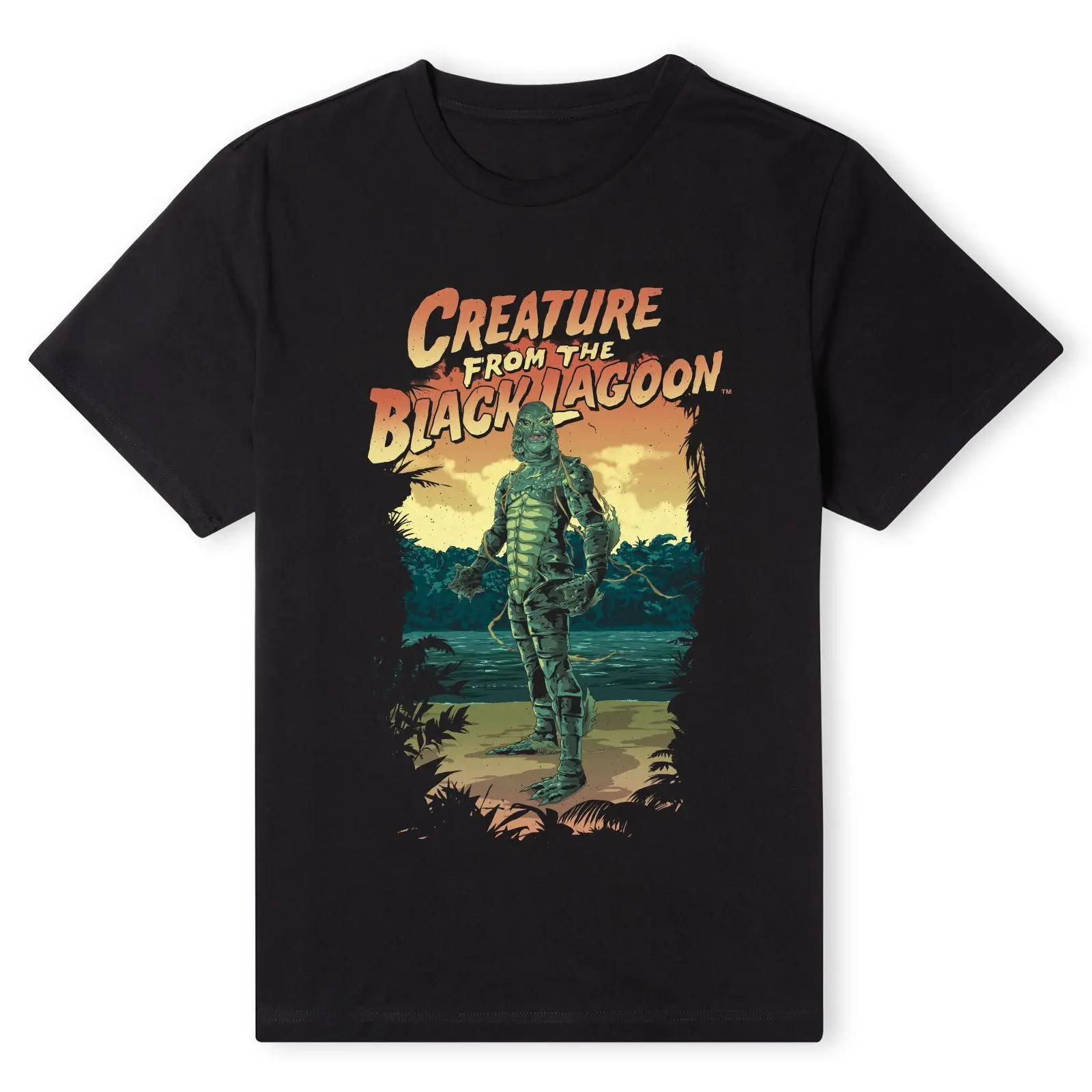 

2024 Men Universal Monsters Creature From The Black Lagoon T-shirt Casual T Shirt Graphic Summer Short Sleeves 100% Cotton S-3XL