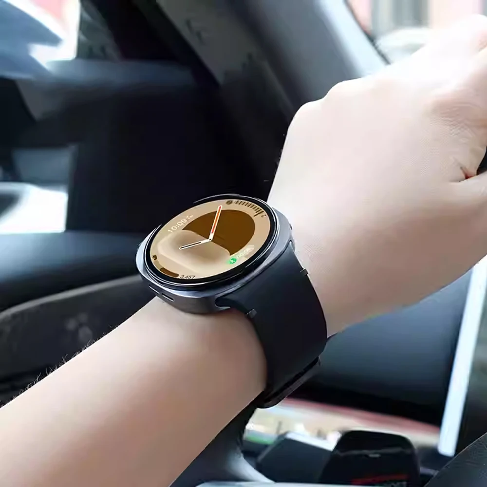 Official Silicone Strap for Samsung Galaxy Watch 9/8 44mm 40mm/8Classic 46mm Band Breathable Wristband Soft Bracelet Accessories