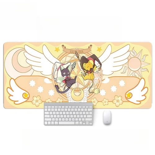 Imagen 2 del producto Alfombrilla de ratón Sakura rosa, Base de goma de gran tamaño, antideslizante, accesorios de escritorio para PC, alfombrilla para teclado de oficina y jugador, alfombrilla decorativa