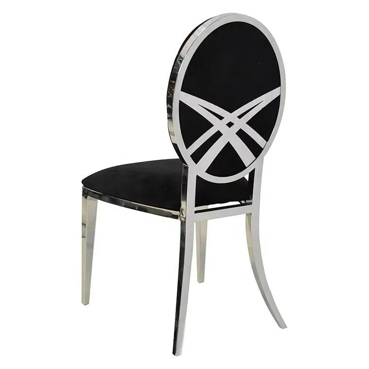 

* Silver or Golden Stackable Wedding Event Chair Stainless Steel Hotel Chair for Events
