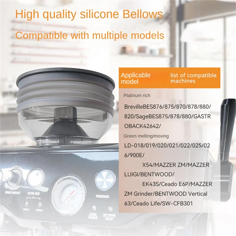 

SANQ For Breville 870/878/880 Silicone Bellow For Blowing Away Clean Up Remain Powder Storage Coffee Bean Coffee Tool