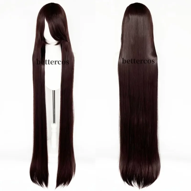 شعر مستعار تنكري طويل للغاية مع دقات شعر اصطناعي فضي أبيض أسود أحمر أبيض أنيمي