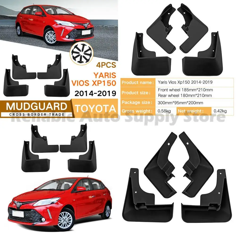 

For Toyota Yaris Vios Xp150 2014-2019 Hatchback Mudguard Trim Premium Quality Durable Protection