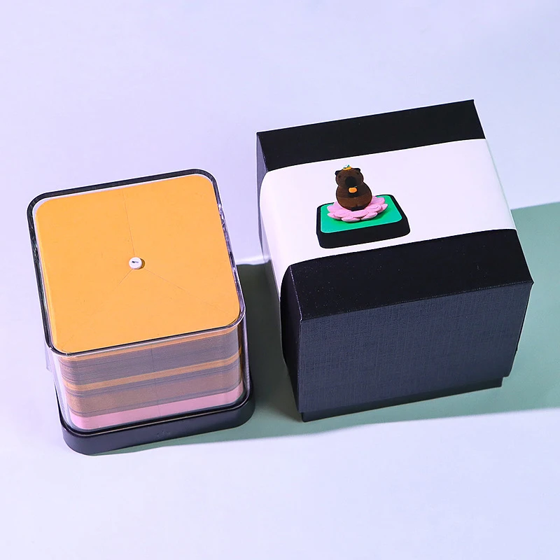 2026년 LED 조명 카피바라 3D 티어어웨이 캘린더 종이 조각 아트 메모 패드 노트패드 선물 장식