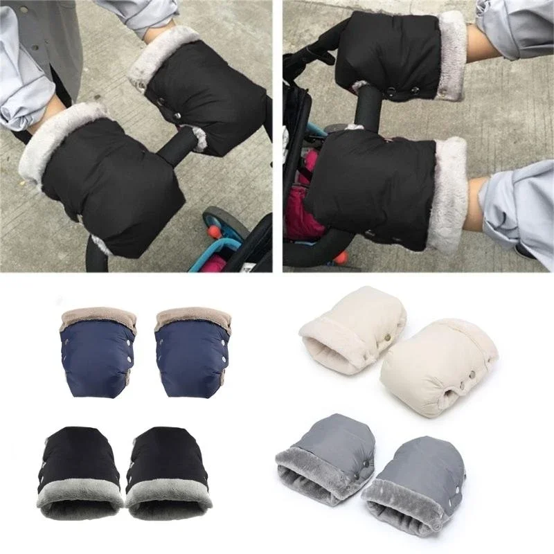 

J15U Universal Pushchair Hand Warmer Gloves Splashproof Handmuffs for Cold Weather