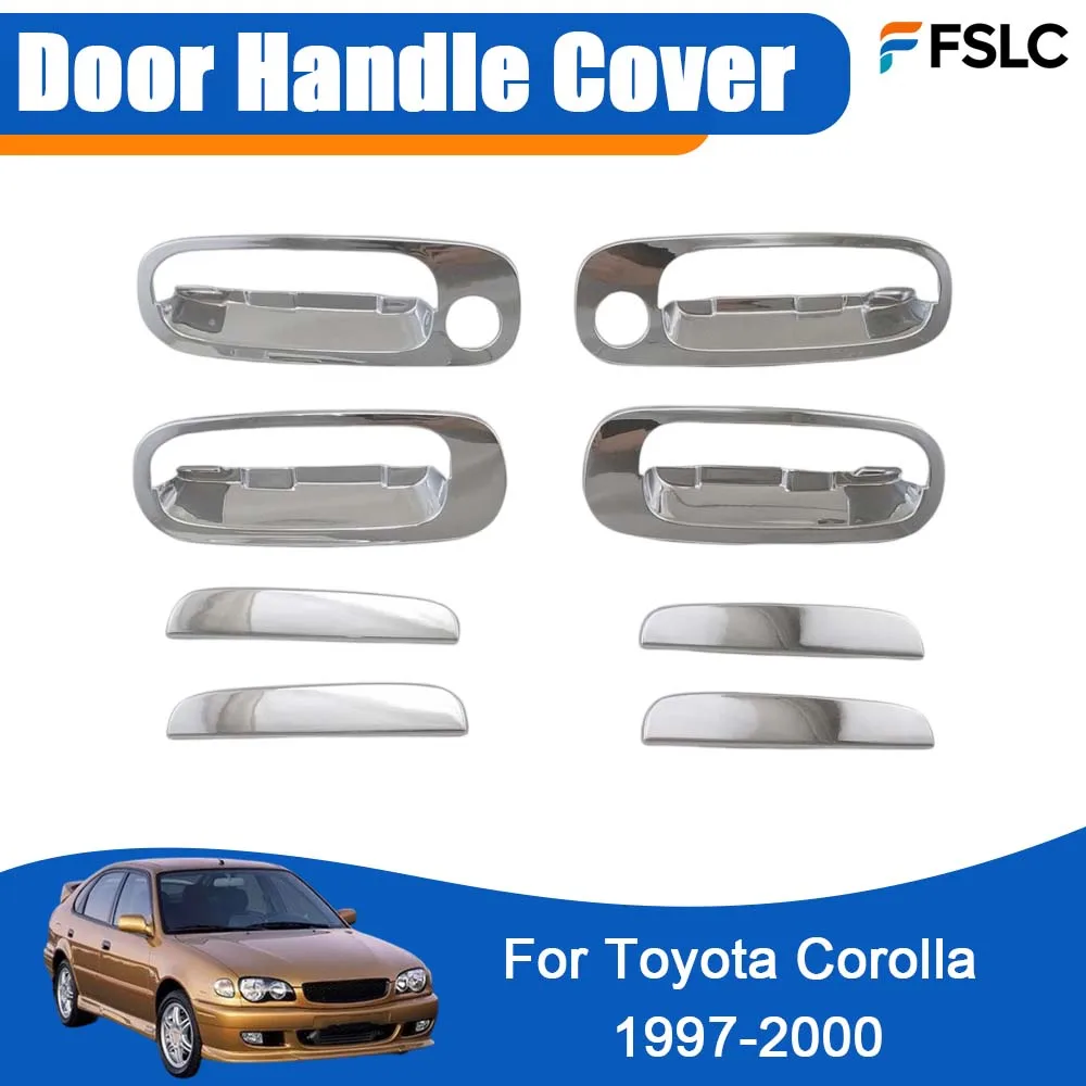

Cars Accessories Door Handle Cover For Toyota Corolla 1997-2000 Chrome silver Car Decoration Styling Upgrade Modify A Car