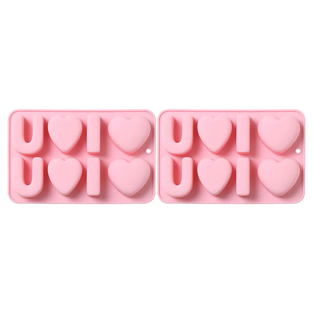 

2Pcs Valentine's Day Silicone Love Heart Cake Molds DIY Baking Tool Chocolate Kitchen Supply Valentine's Day Cake
