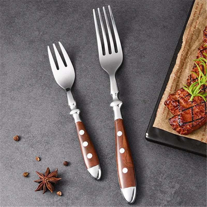 430 Stainless Steel Brown Cutlery Sets Full Dinner Tableware Fork Spoon Knife Hotel Table Decorations Fashion kitchen Utensils
