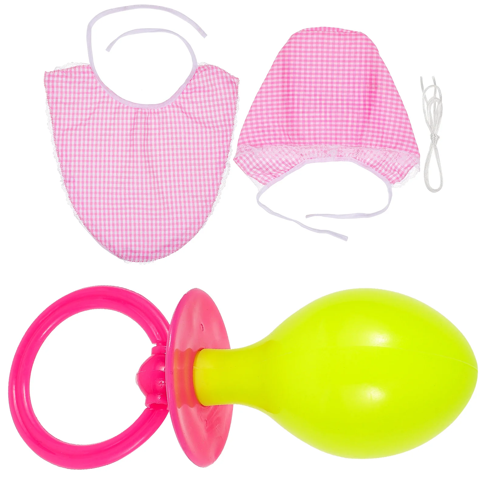 3 Pcs Adult Cosplay Baby Set Kids Accessories Clothes Pacifier Costume Reusable Bib and Hat