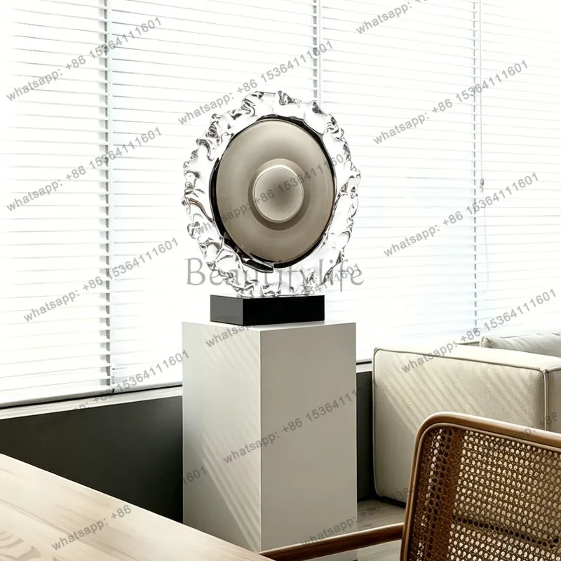 YJ Modern Art Concentric Circle Sculpture Floor Ornament Italian Minimalist Decor For Living Room Entrance Show Flat