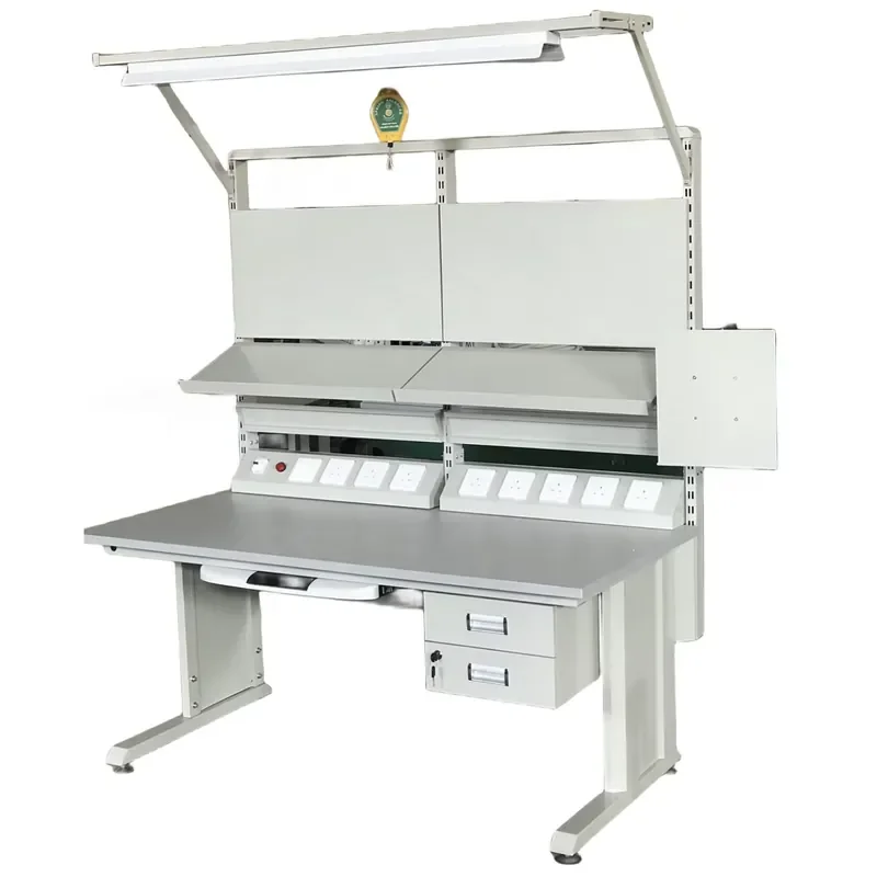 ESD Experiment Desk Easy Assembly Anti-static Light Workbench with Drawer Blue Cabinet Customized Drawers Optional
