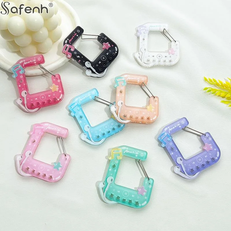 1PC Cute Acrylic Charm Carabiner Climbing Buckle High Aesthetic Value Bag Pendant Creative Gift Keychain Backpack Handbook Decor