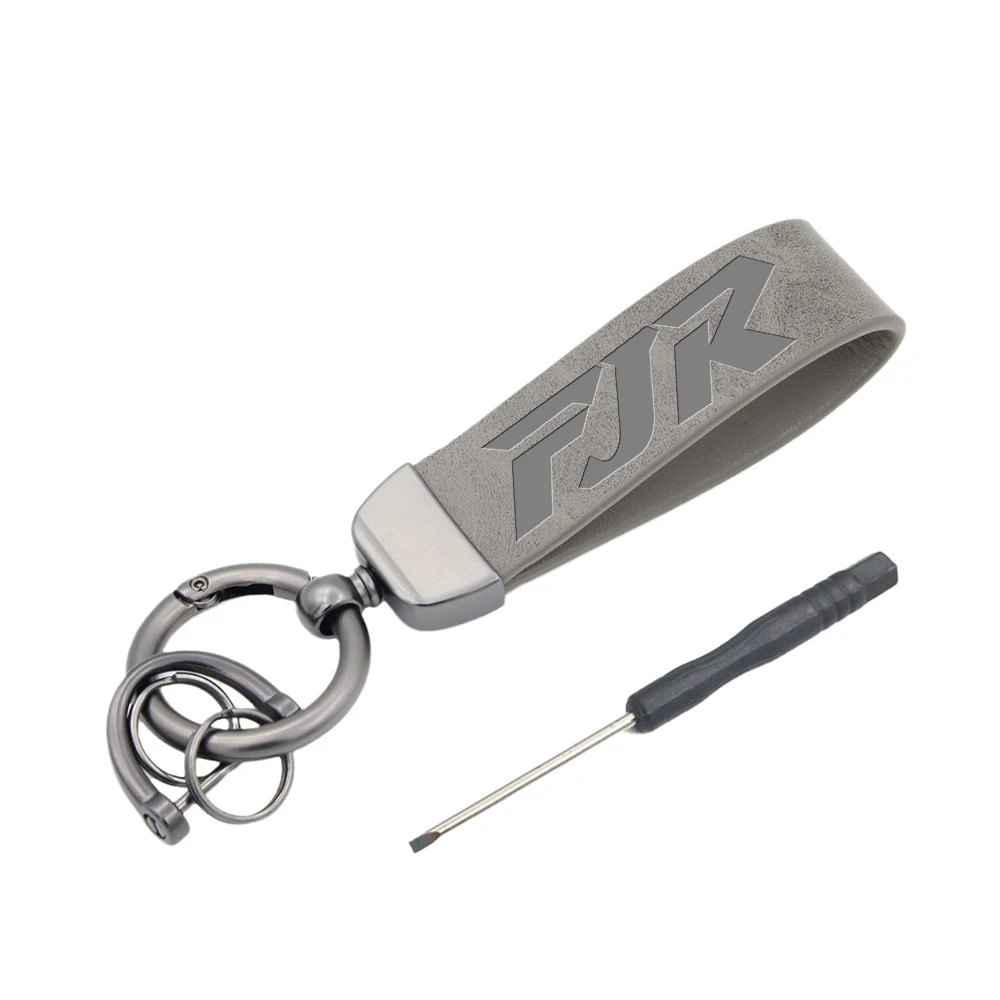 High-Grade leather Motorcycle Keychain Holder Keyring For Yamaha FJR1300 FJR LOGO Accessories