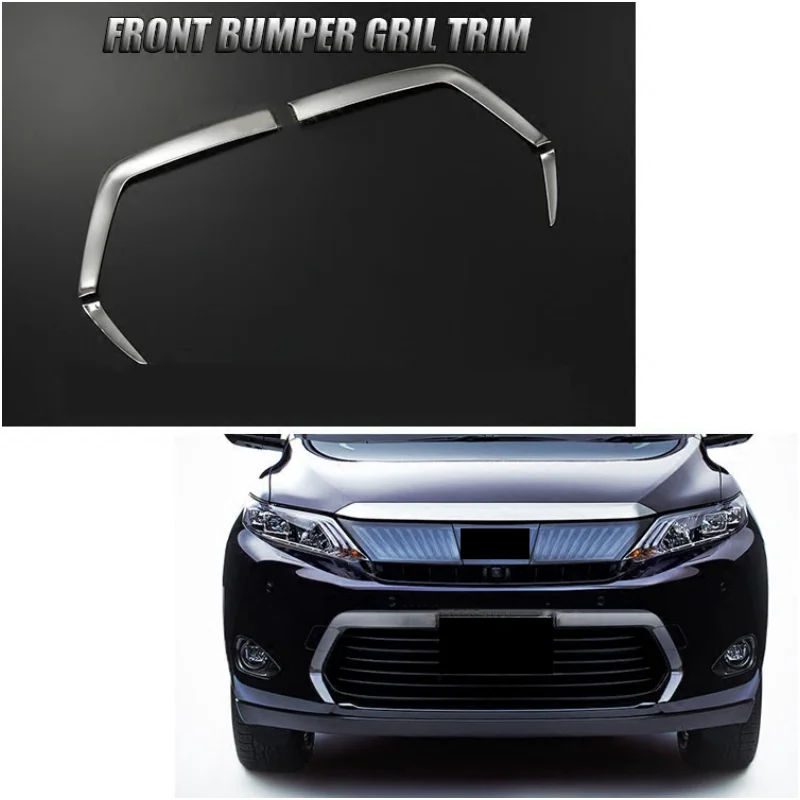 Car Front Bumper Grill Trim for Toyota Harrier 60 13-17 modified bottom Grille Mask Radiator Decorative strip Car Accessories