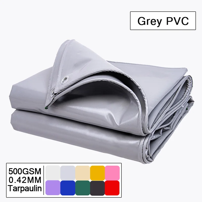500gsm PVC-zeildoek Waterdicht Zwaar Aanpasbaar Tarp Cover Luifel Luifel Regendicht Planten Binnenplaats Tuinhuisje Balkon Paviljoen