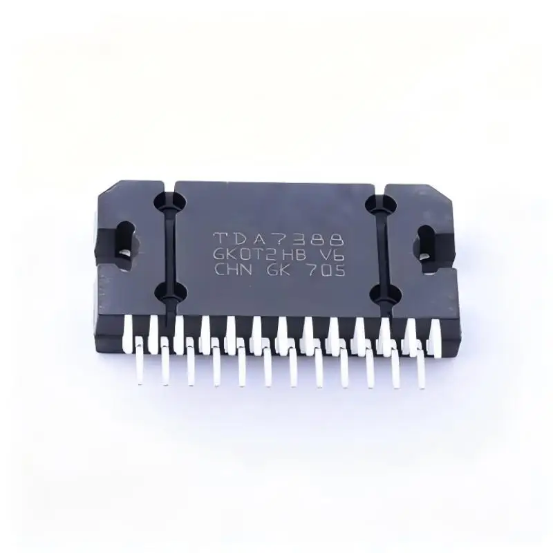 Microchip, TDA7388, Multiwatt15 package, 15 pins, 4-channel audio amplifier, for car radio repair, microcontroller compatible, D
