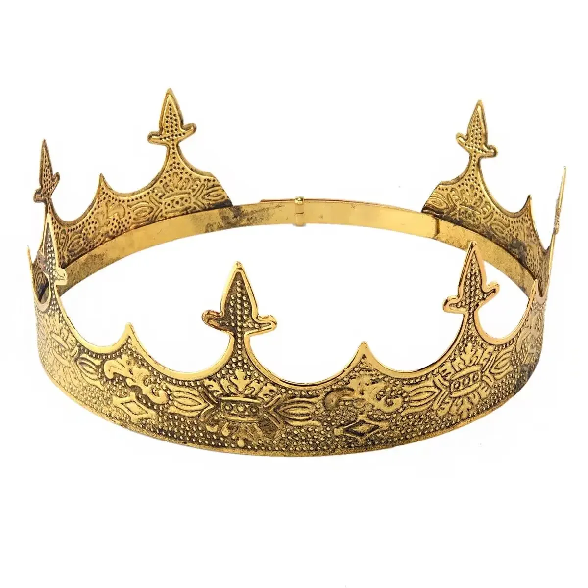 Baroque Gold plated Carved Crown Party Tiara