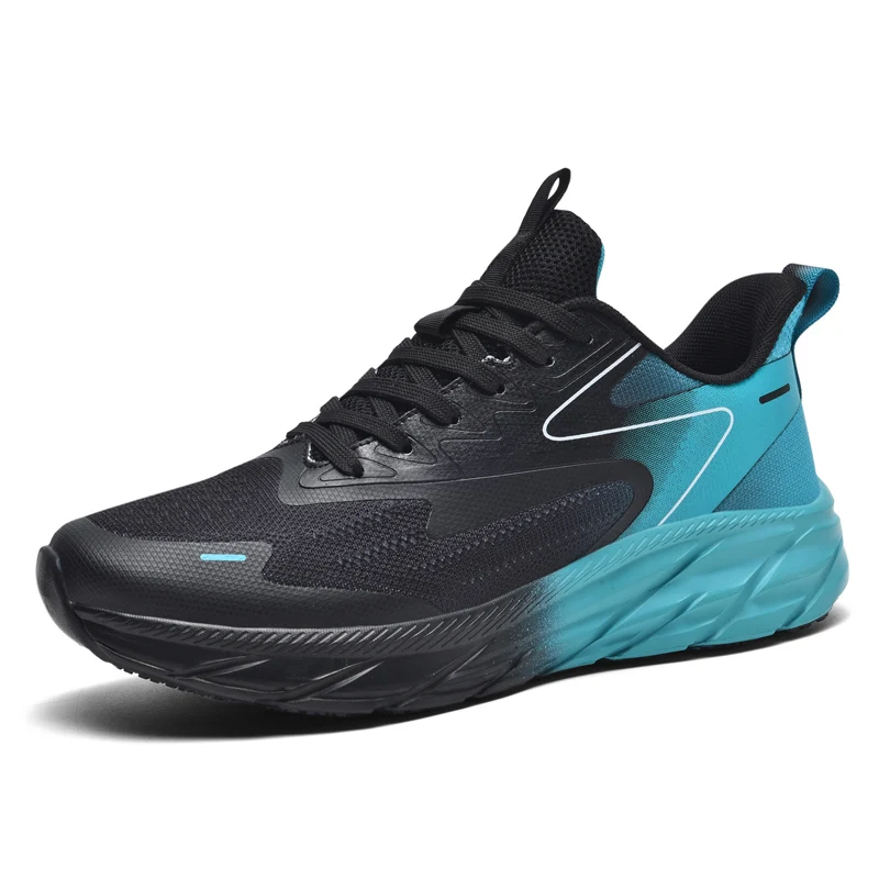 Zapatillas de deporte de talla grande para hombre, zapatos de entrenamiento de malla transpirable para correr al aire libre, con plataforma, para verano y primavera