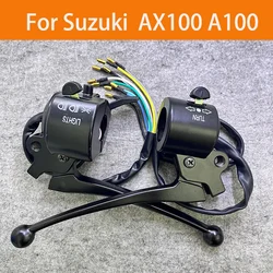 For Suzuki Jincheng Haojue AX100 A100 Alloy Black Motorcycle Left Right Switch Turn Signal Light Button Motorbike Handlebar Part