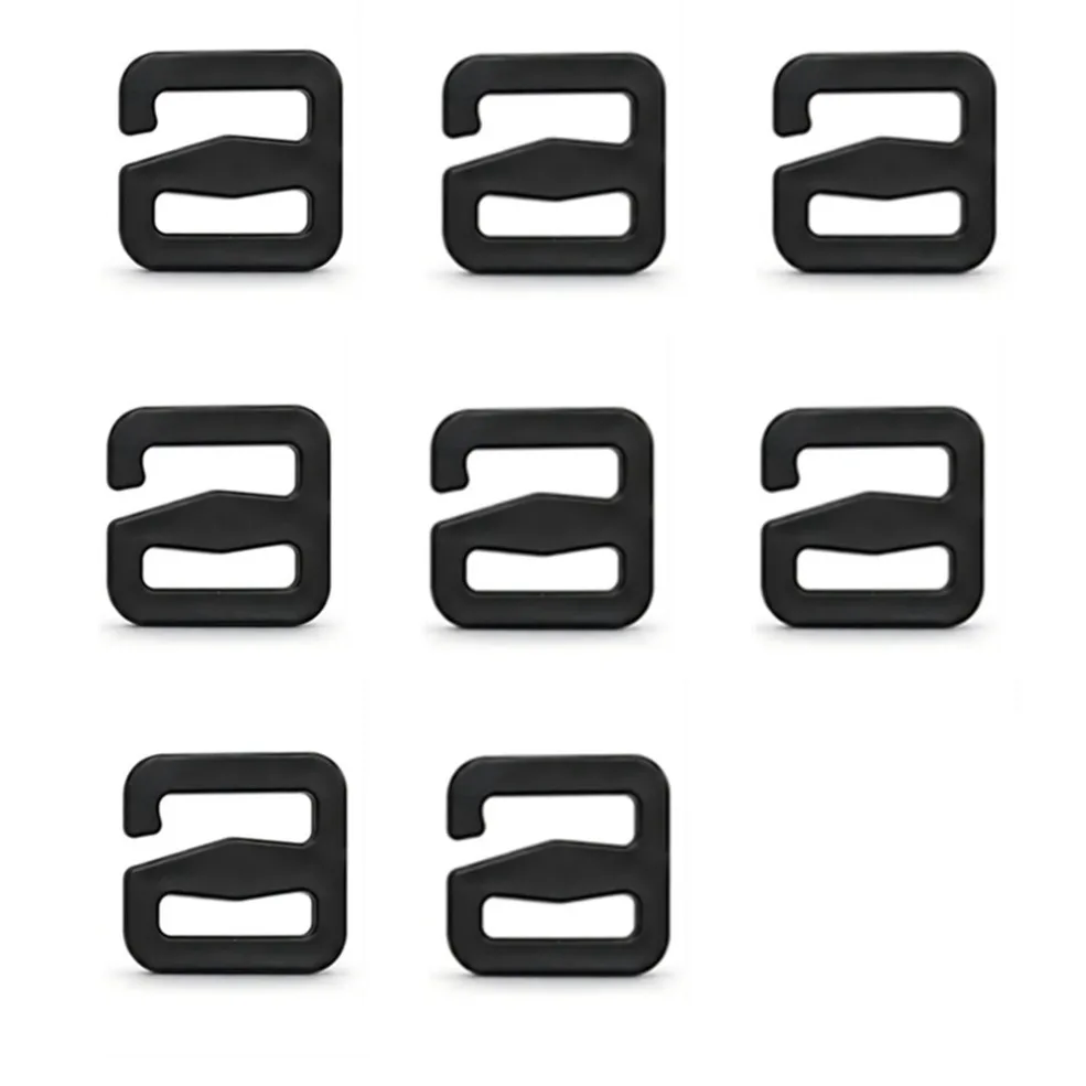 8Pcs 20/25/32/38mm Zinc alloy G Hook Buckles Tri-Glide Slider Clasp Backpack Bags Strap Adjust Buckle DIY Hardware Accessories