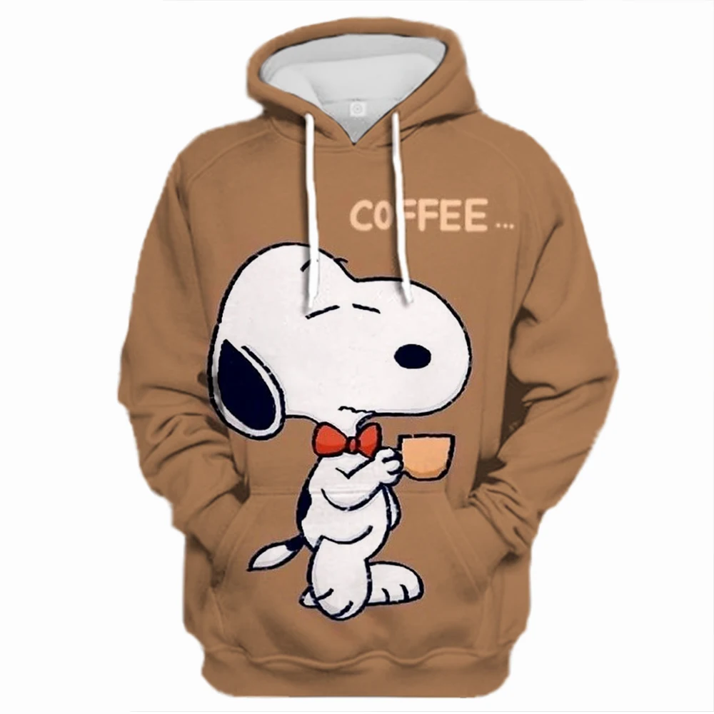 

Snoopy Cartoon Anime Women's Hoodie Spring and Autumn Edition Women's Round Neck Hoodie 2024 New Fashion Couple Sportswear Top