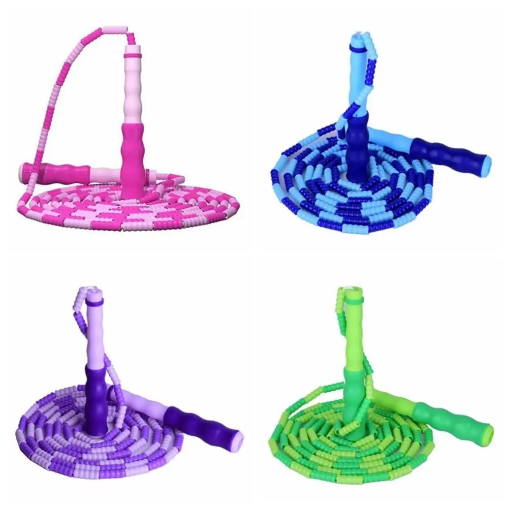 Cuerda para saltar de Fitness segmentada de longitud ajustable, sin nudos, cuentas suaves, cuerda para saltar, cuerpo delgado, antideslizante, perder peso