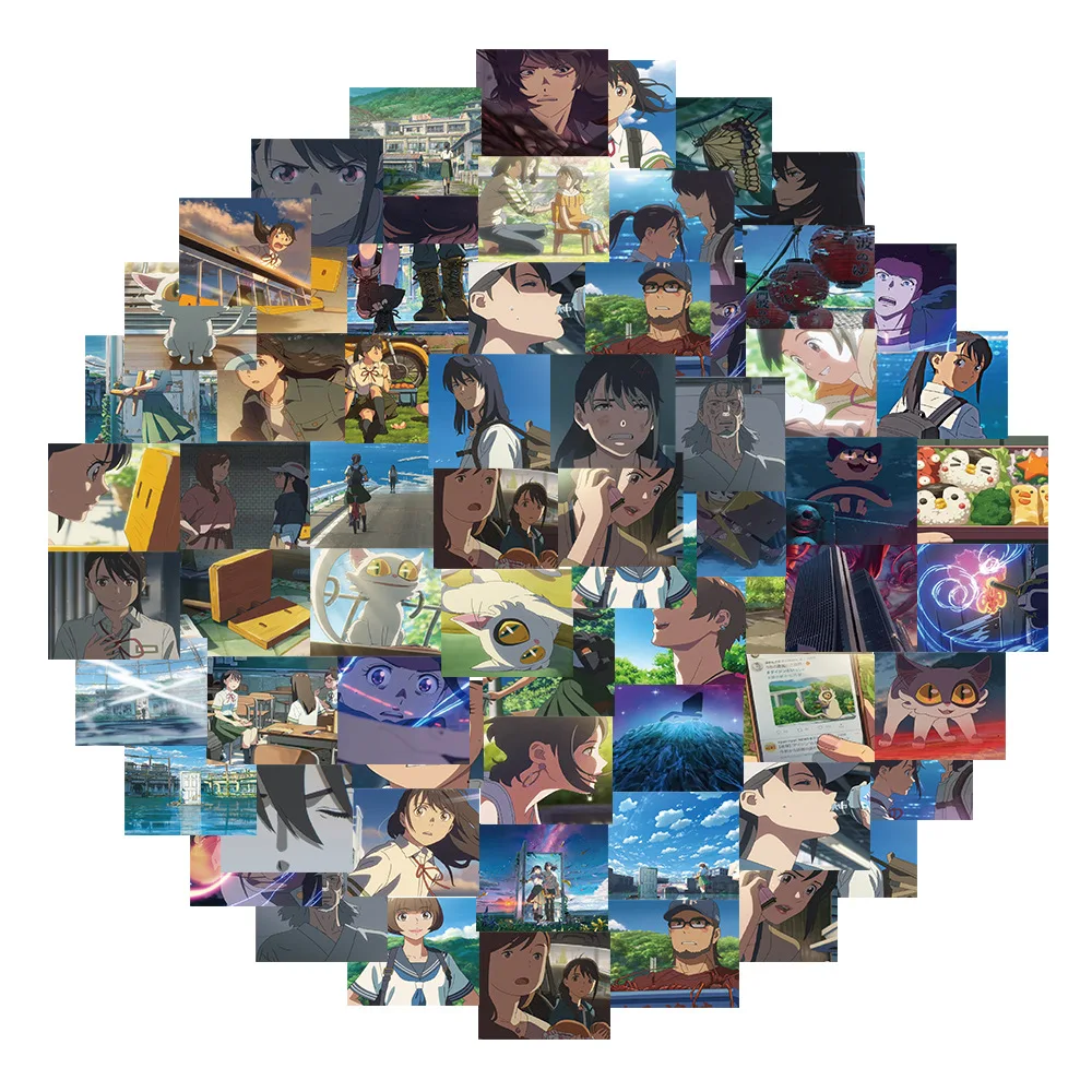

60PCS Popular Anime Ringbud Journey Computer Mobile Phone Case Refrigerator Suitcase Cartoon Decoration Stickers